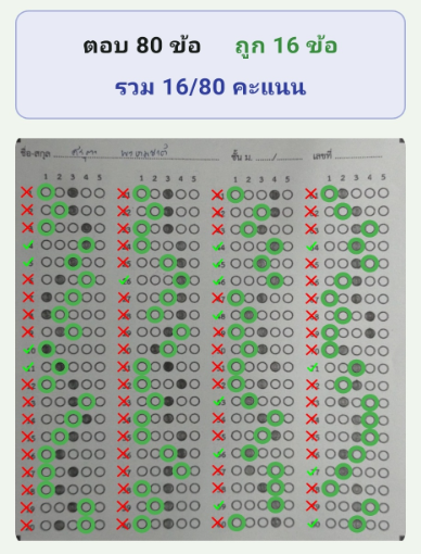 ExCheck แอปสแกนกระดาษคำตอบ